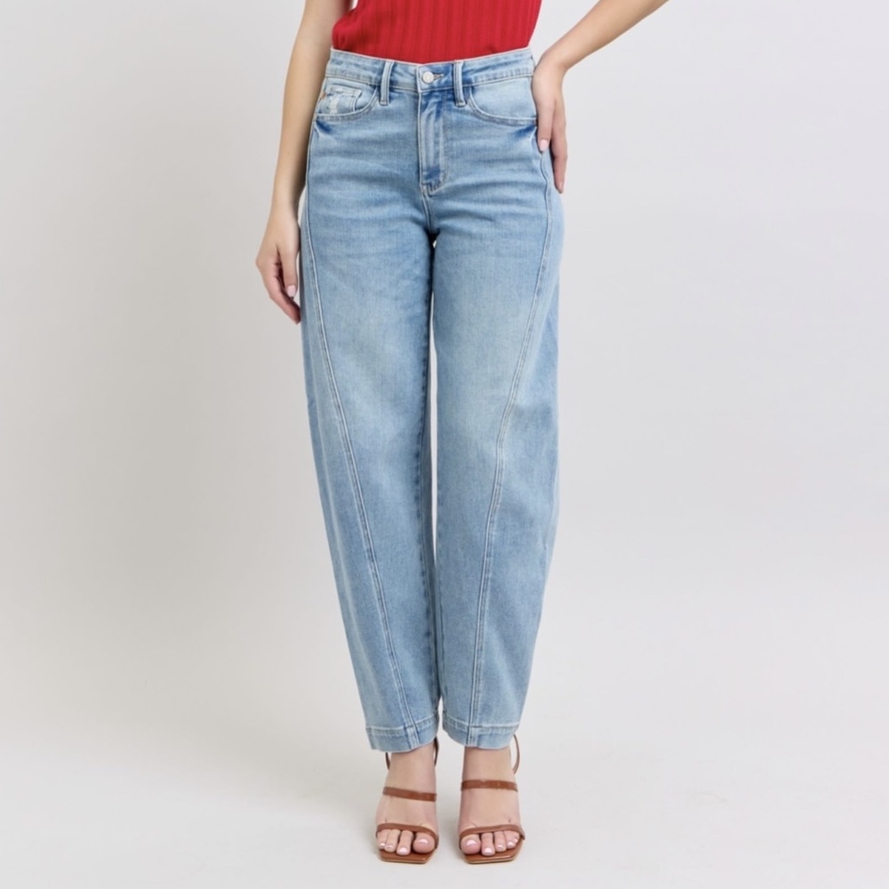 Judy Blue High Waist Barrel Leg Jeans